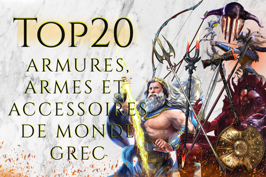 Top20 des armes, armures, accessoires de la mythologie grecque