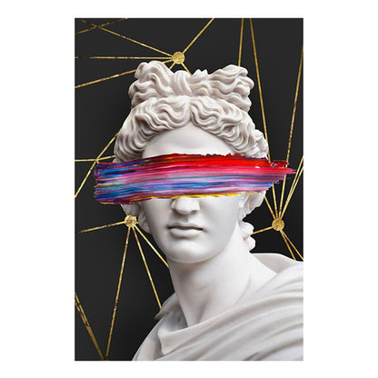 Painting of Apollo<br> Colorful sculpture