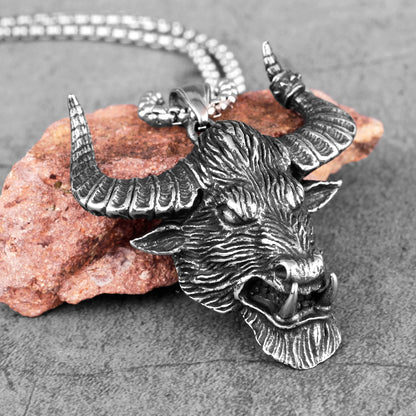 Minotaur Pendant<br> (Steel)