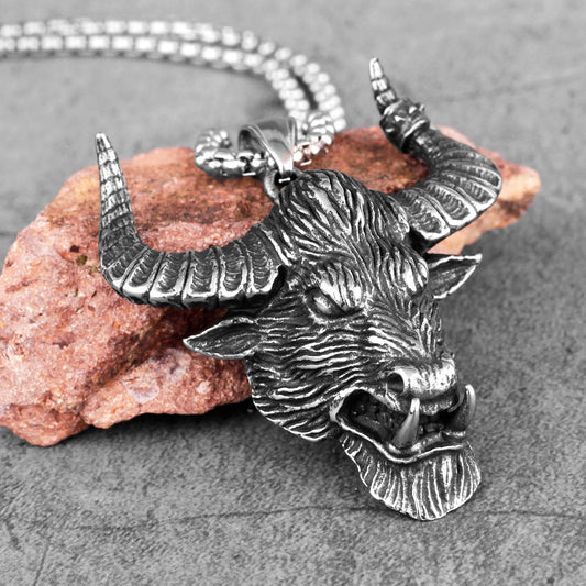 Minotaur Pendant<br> (Steel)