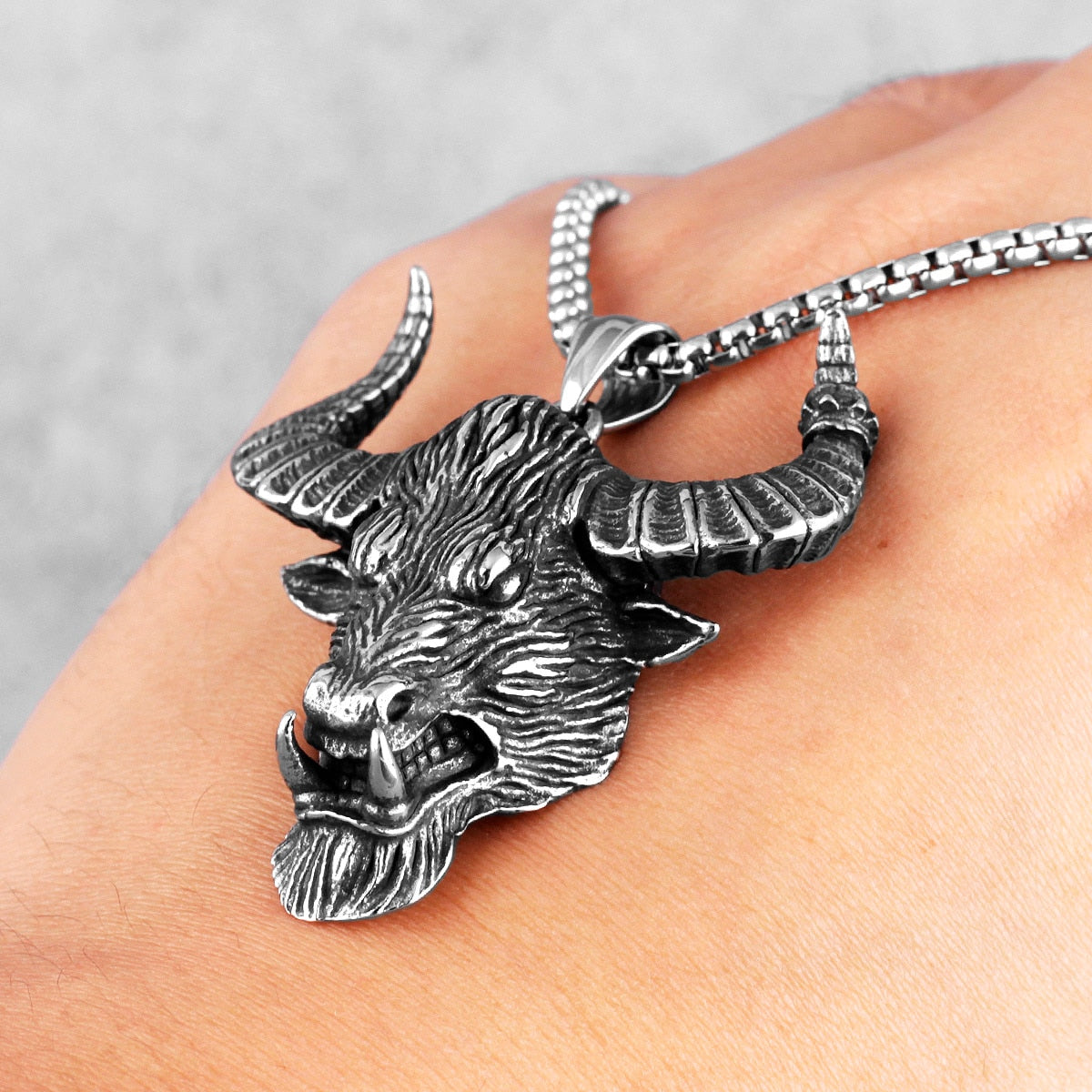 Minotaur Pendant<br> (Steel)