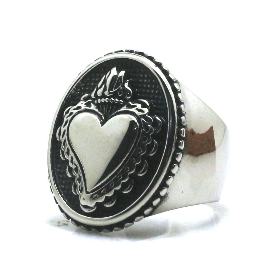 Bague cœur enflammé <br> Dieu Phaéton