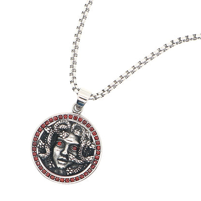 Pendentif Médusa <br> Argent et Grenat