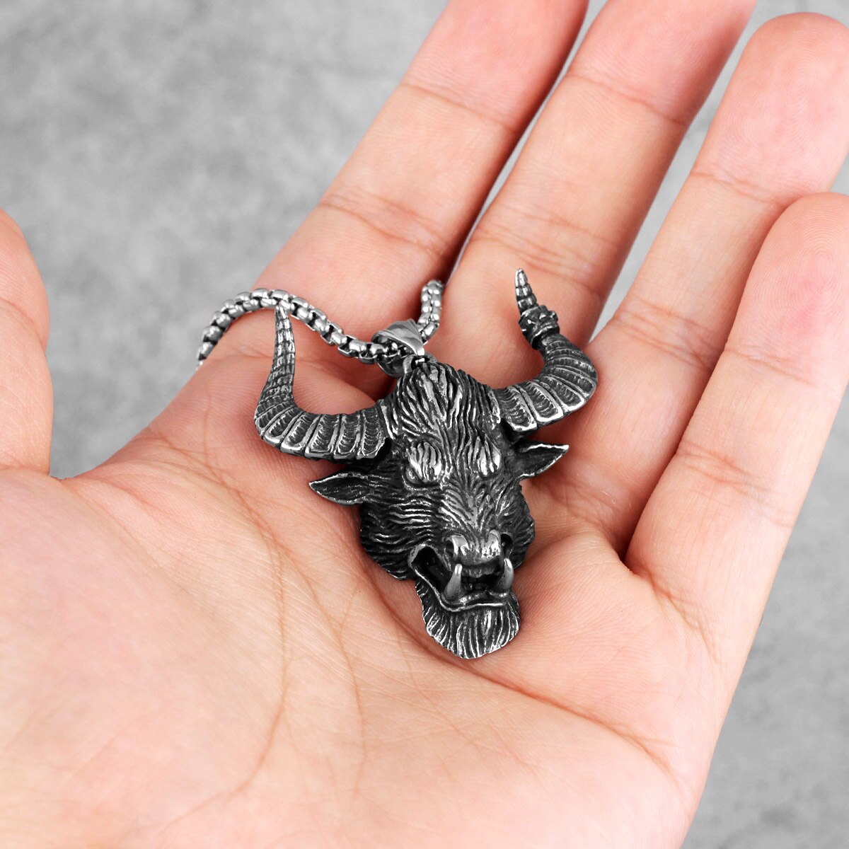 Minotaur Pendant<br> (Steel)