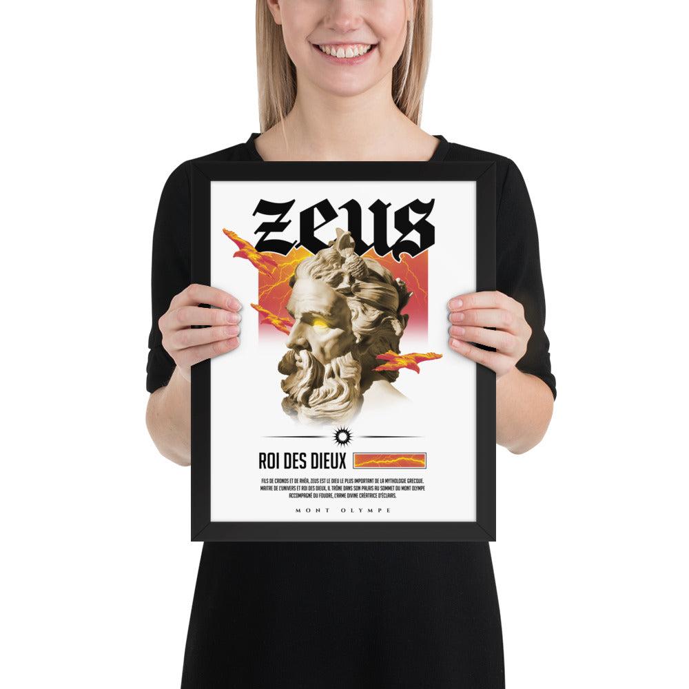 Framed Poster<br> Zeus King of the Gods