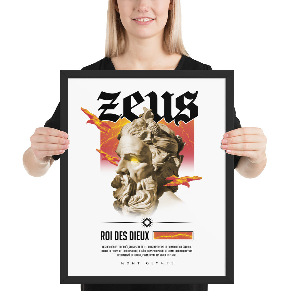 Framed Poster<br> Zeus King of the Gods