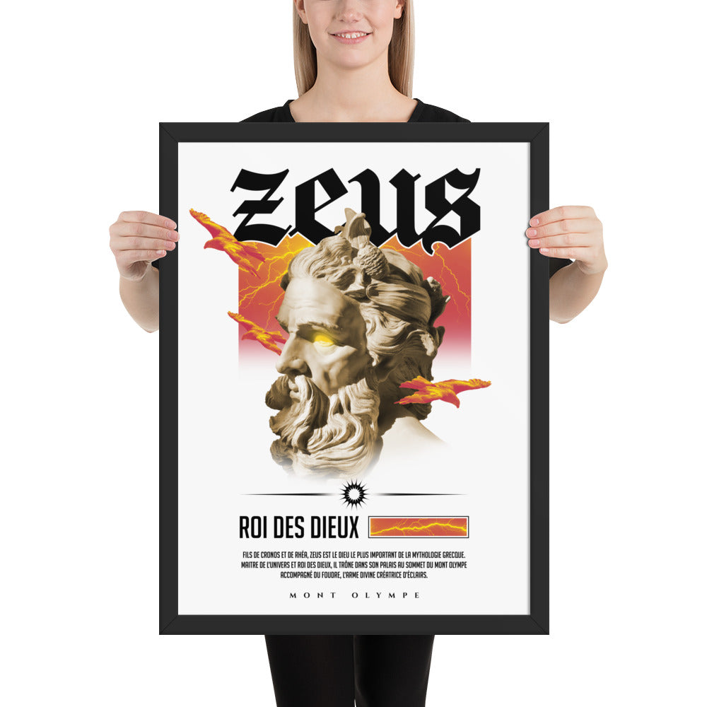 Framed Poster<br> Zeus King of the Gods