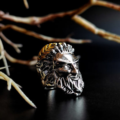 Bague Couronnée <br> Zeus roi des dieux